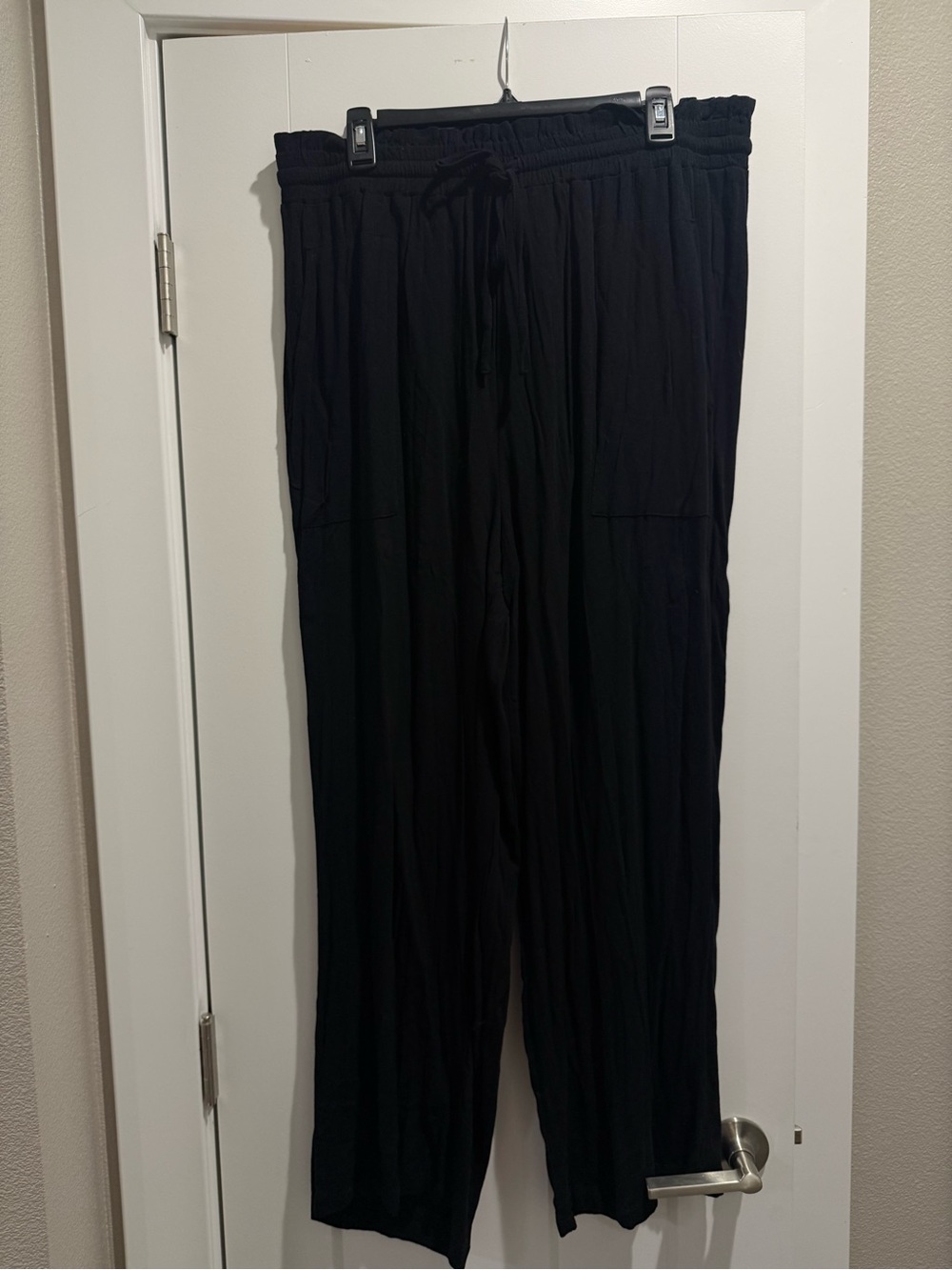 Women's Black Drawstring Joggers - Comfortable Everyday Pants